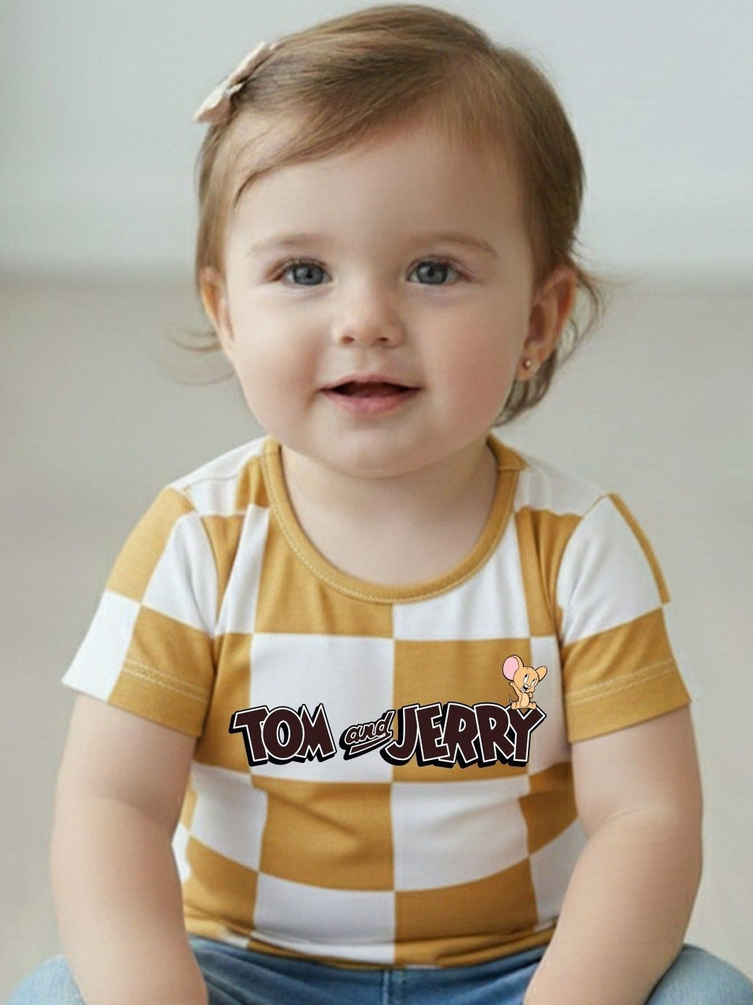 YK X Minute Mirth Infant Girls Tom & Jerry Printed Cotton T-shirt