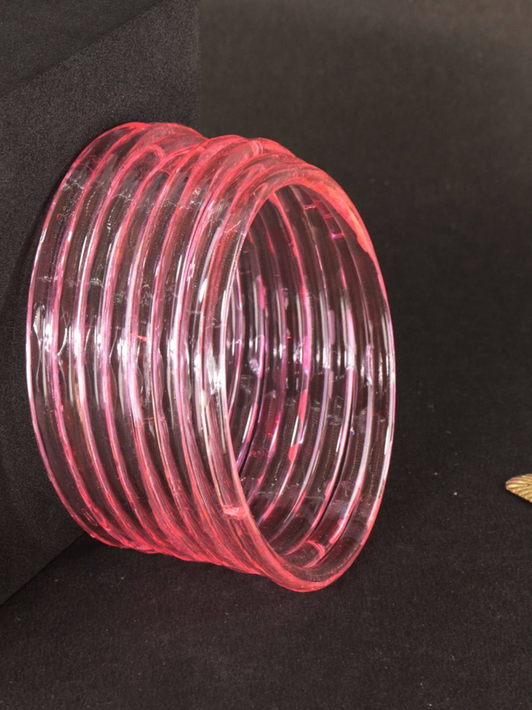ZULKA Set Of 8 Glass Kada Bangles