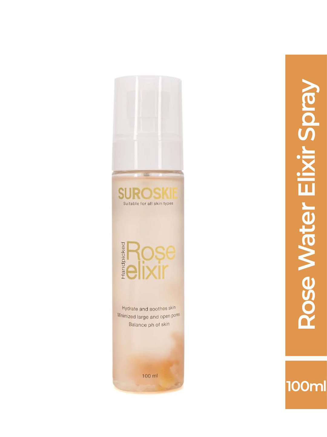 SUROSKIE Rose Water Elixir Face Mist for Glowing & Hydrated Skin 100ml