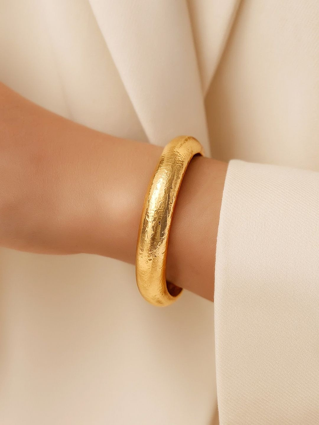 Rubans 22K Gold-Plated Bangle Bracelet