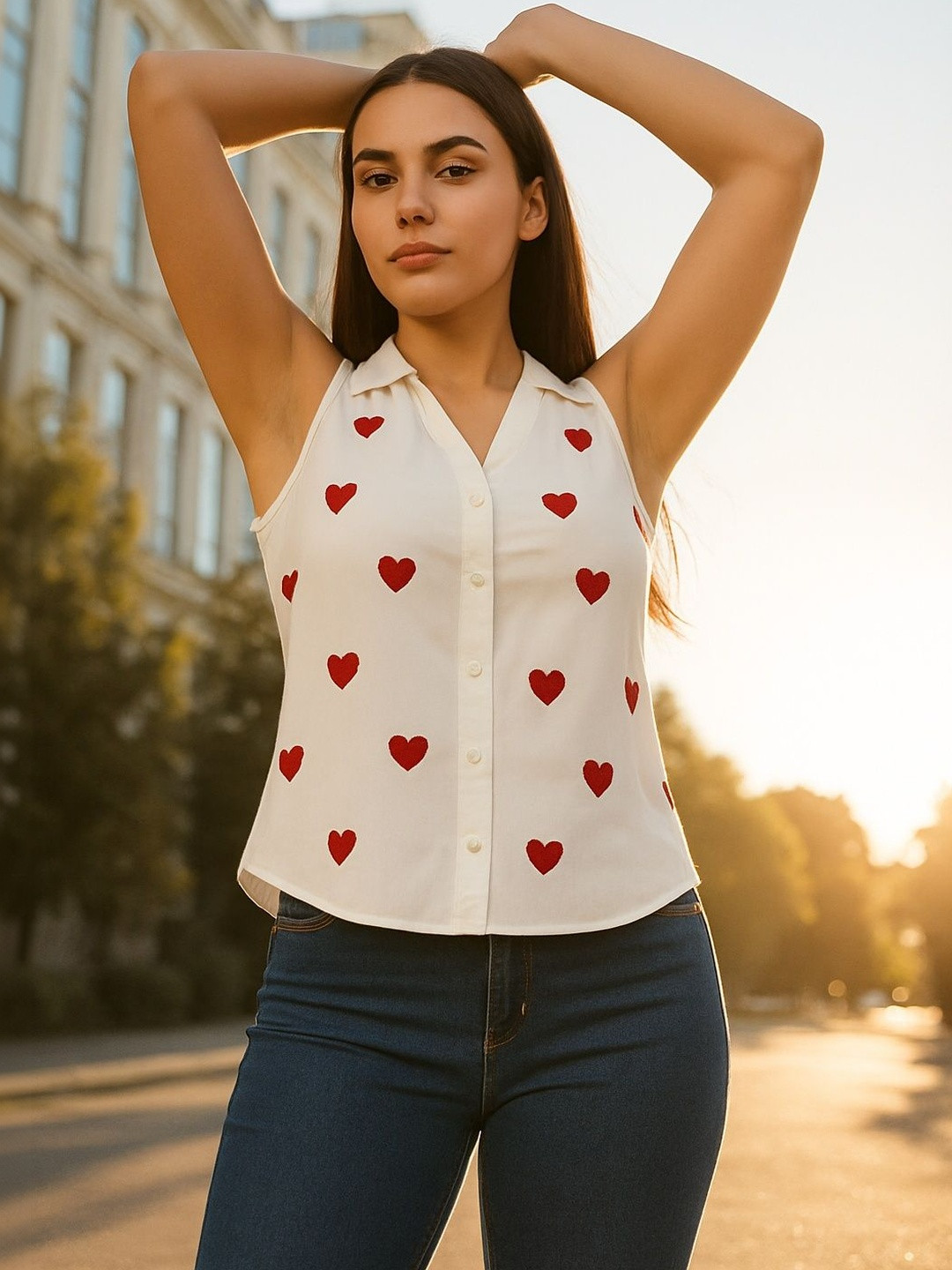 CORSICA Print Cotton Top