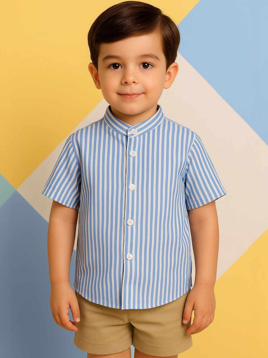 RAVYA TRENDZ Boys Classic Striped Casual Shirt