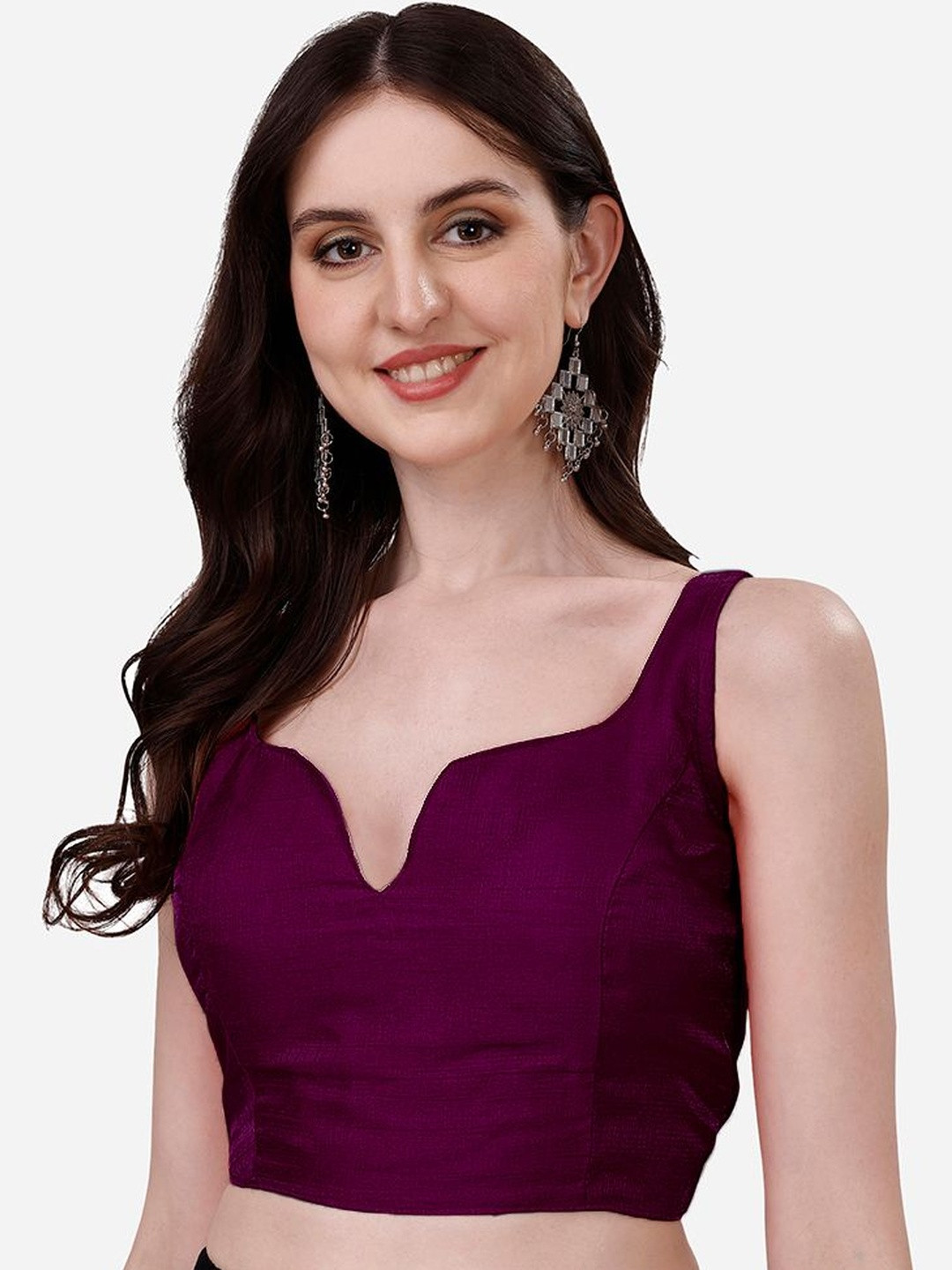 Nigel Designer Notch Neck Saree Blouse