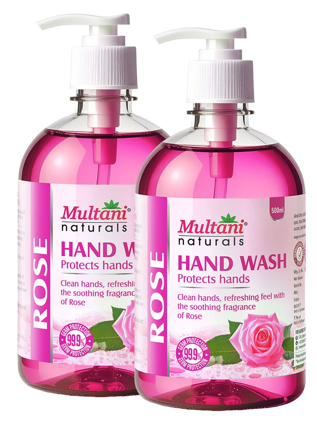 Multani Set Of 2 Rose Hand Wash - 500ml
