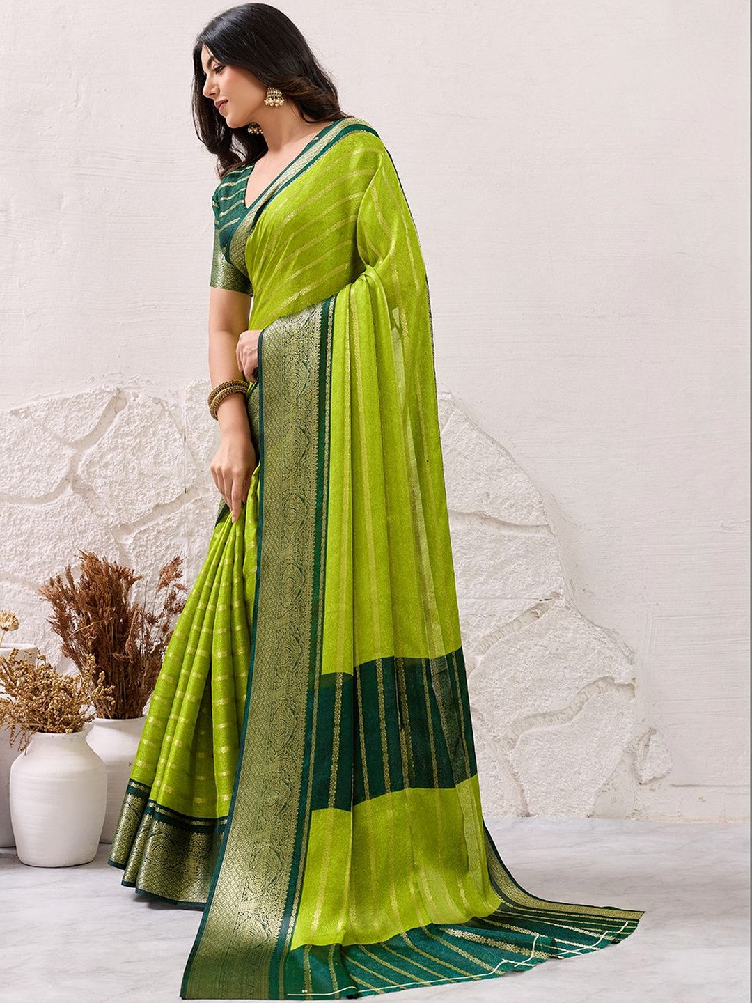 MIWA Woven Design Zari Art Silk Heavy Work Banarasi Saree