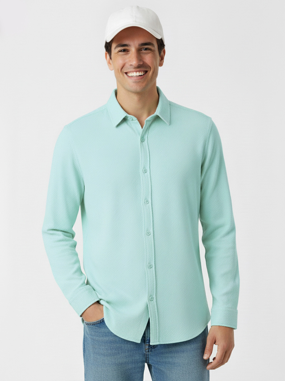 FIFTY TWO Comfort Fit Textured Shirt