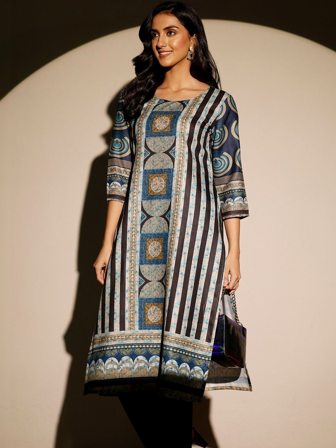 Libas Women Geometric Printed Indie Prints Kurta