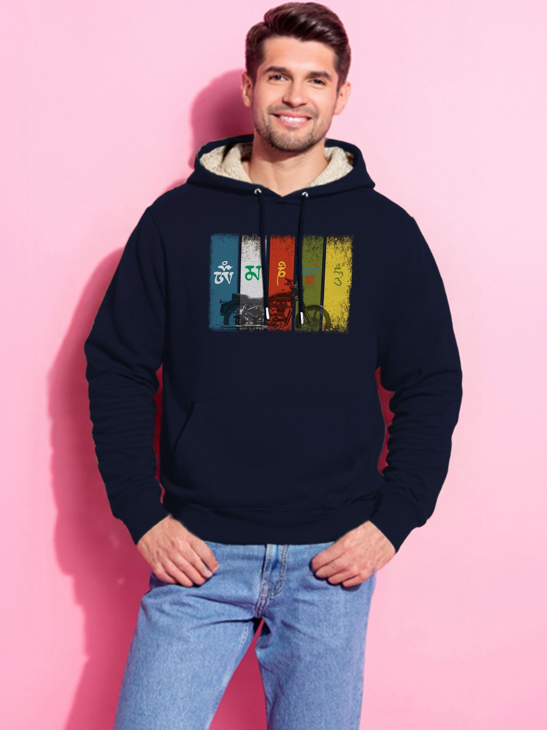 TOGS & TERRE Men Printed Hooded Sweatshirt