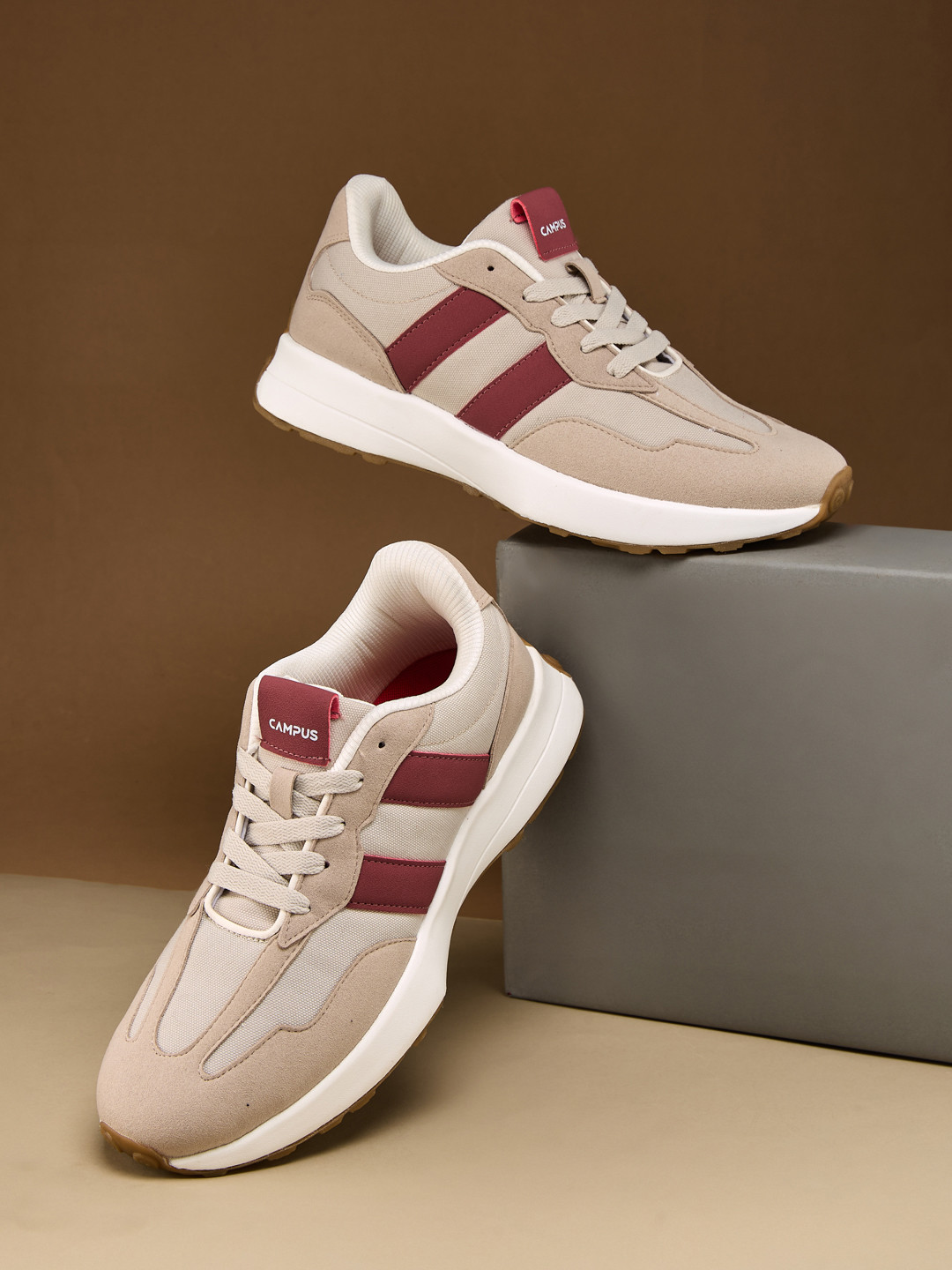 Campus Men BRISK Colourblocked PU Sneakers