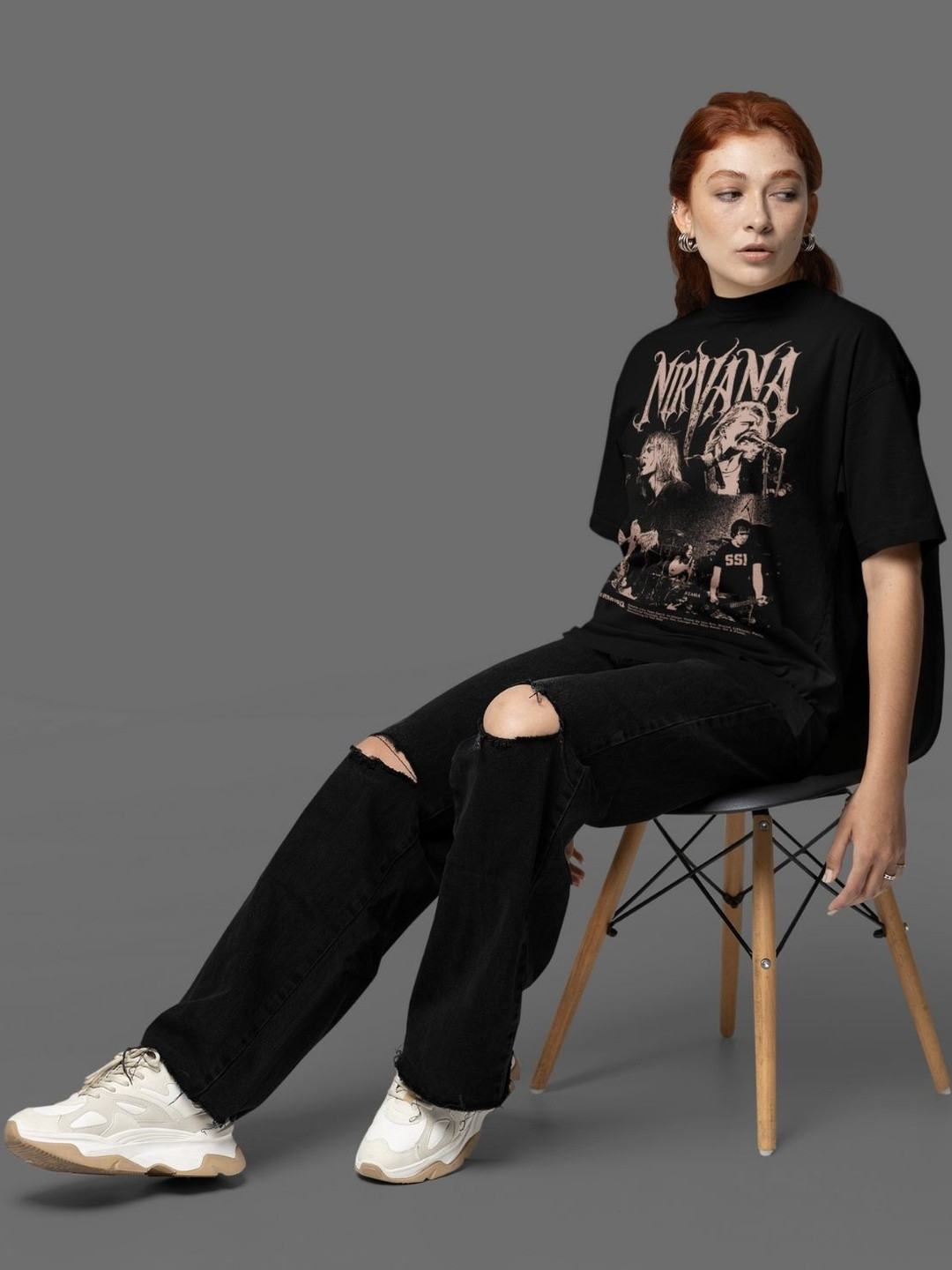 CAPTCHA Women Printed Drop-Shoulder Sleeves T-shirt