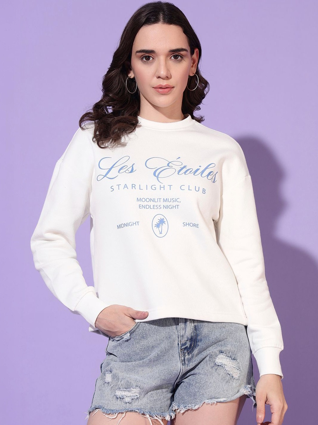 Blooming Tales Women Printed Sweatshirt