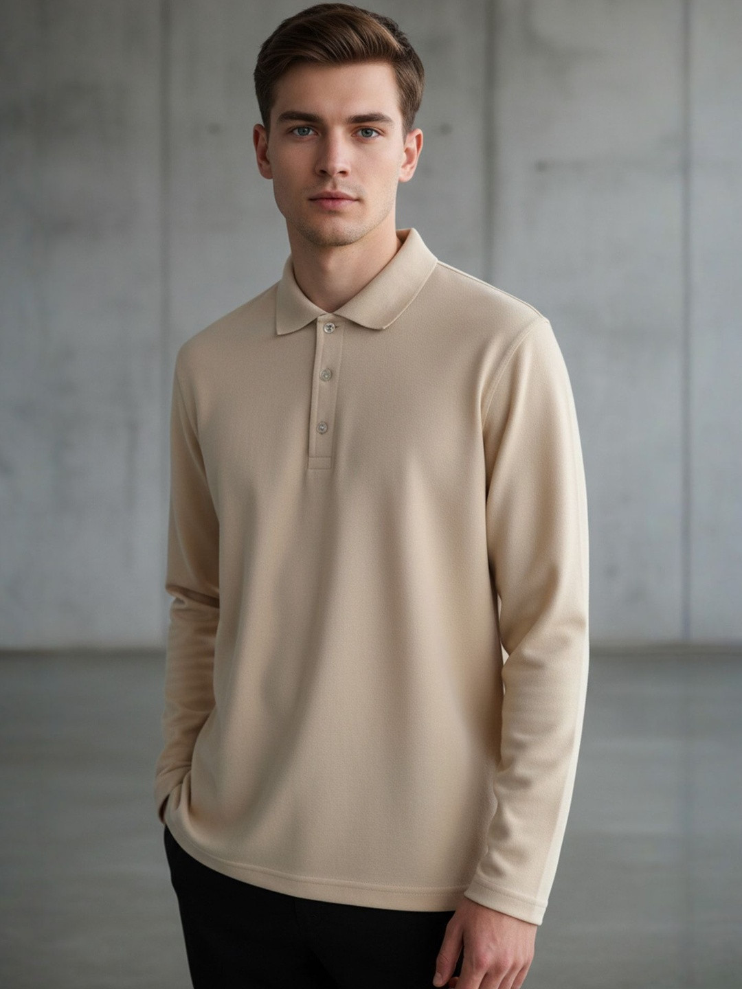 BLUWEEA Men Polo Collar T-shirt