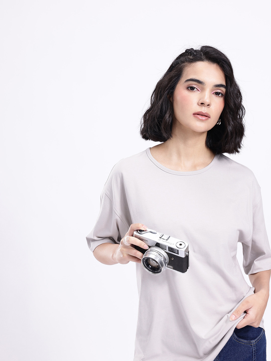 Kook N Keech Drop-Shoulder Sleeves Oversized T-shirt