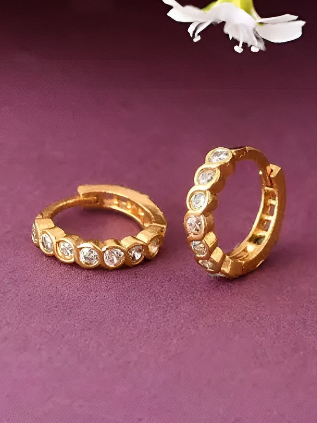Paridhi Gold-Plated Cubic Zirconia Stud Nosepin