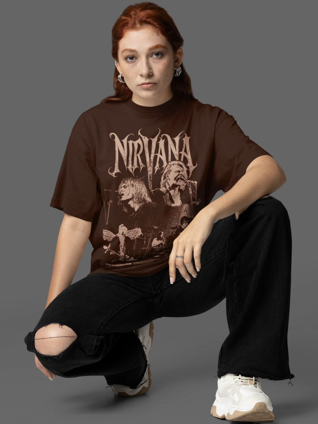 CAPTCHA Women Printed Drop-Shoulder Sleeves T-shirt