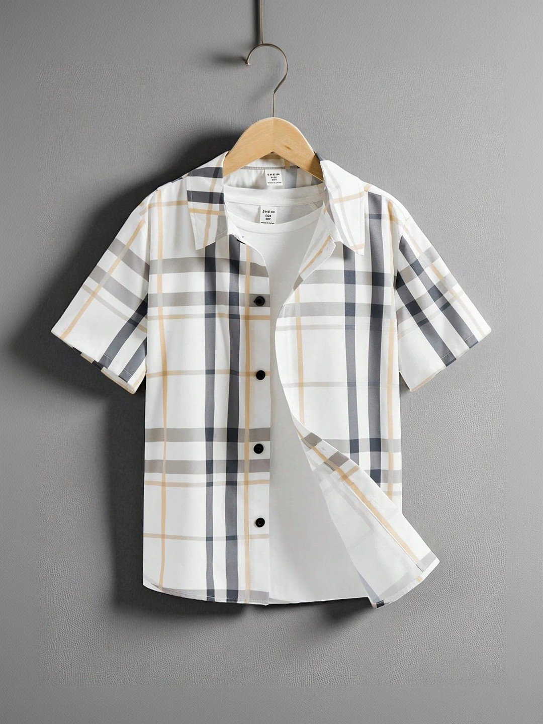 RAVYA TRENDZ Boys Classic Checked Casual Shirt