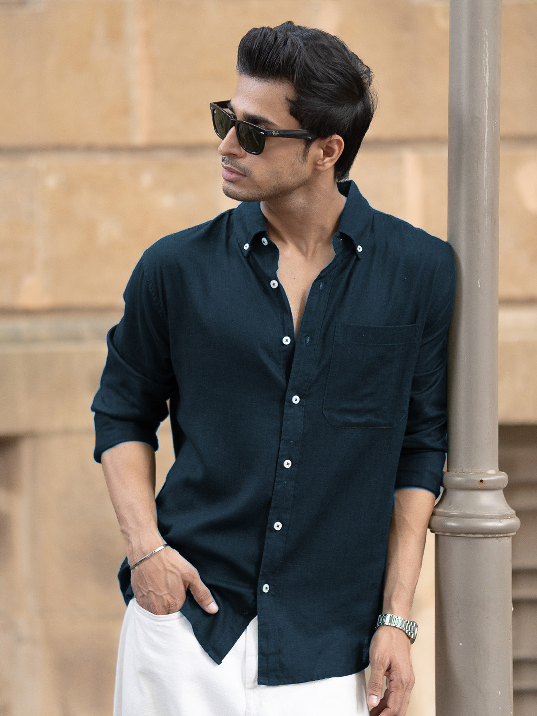 Powerlook SS25 Button-Down Collar Casual Shirt