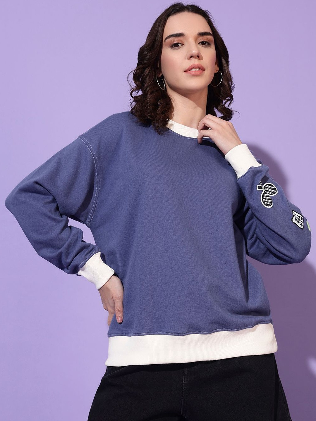Blooming Tales Women Printed Sweatshirt