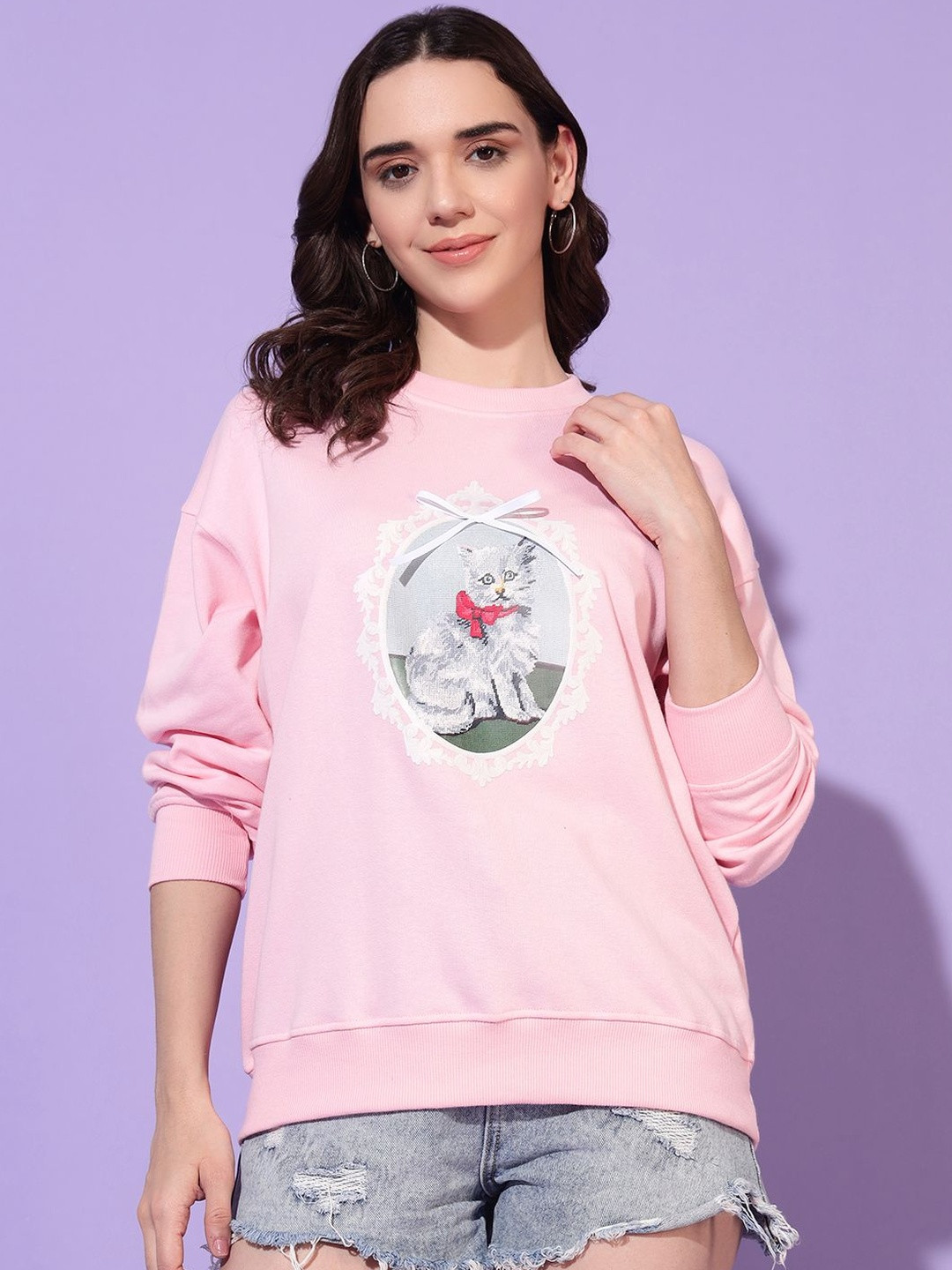 Blooming Tales Women Printed Sweatshirt