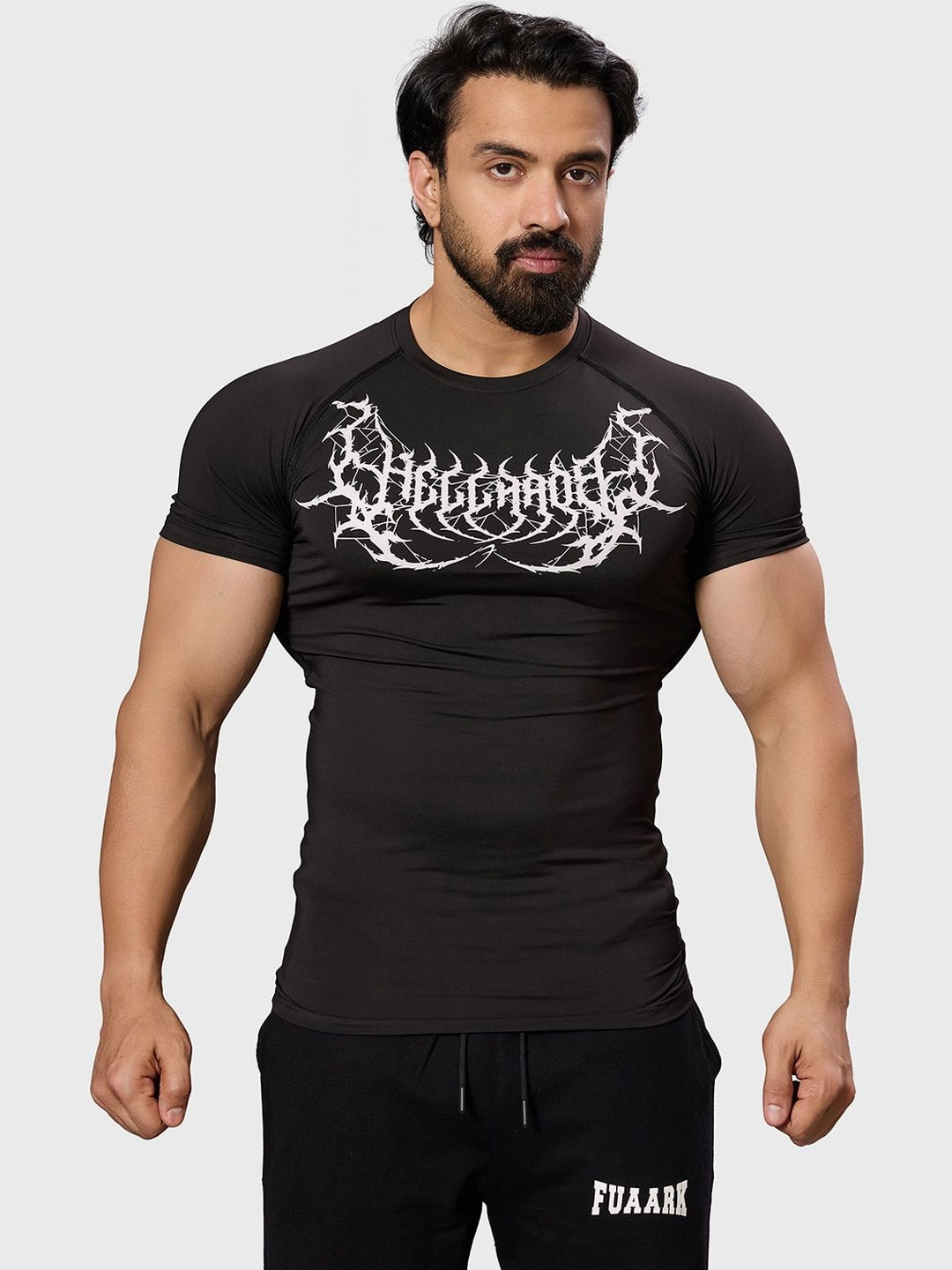 FUAARK Hellborn Compression Polyester Round Neck Short Sleeves Fit T-shirt