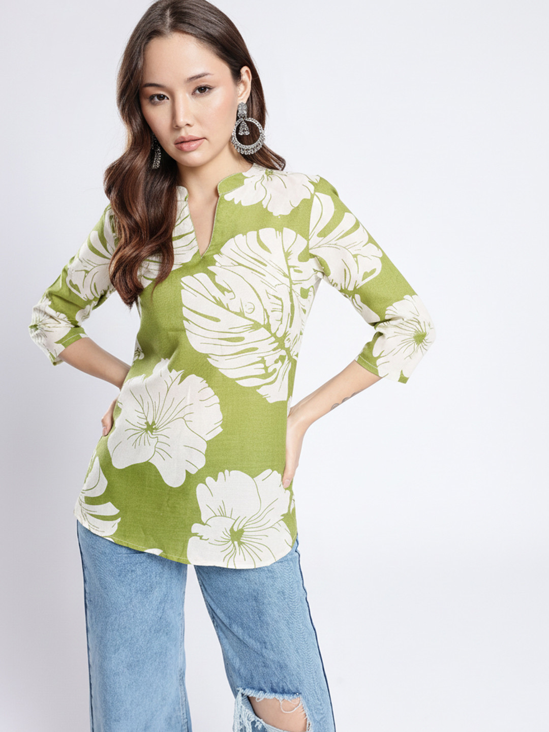 Anouk Rustic Floral Printed Kurti