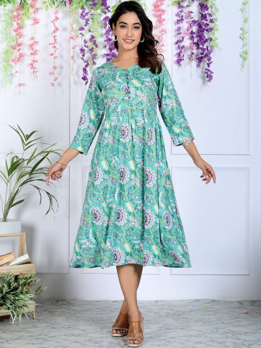 Mahruchi Textile Women Floral Printed Indie Florals Kurta