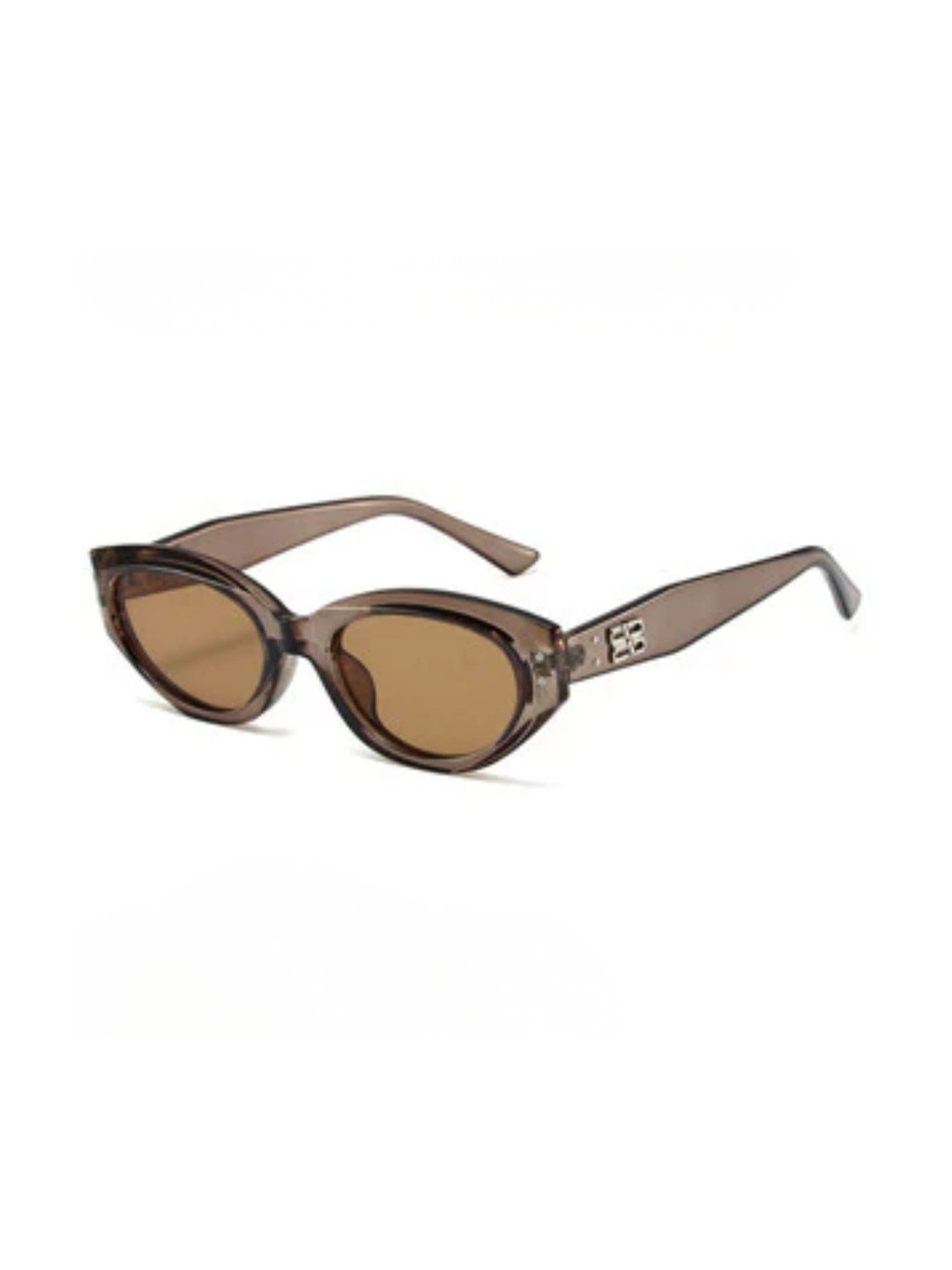 OUDI Women Brown Lens & Brown Oval Sunglasses with