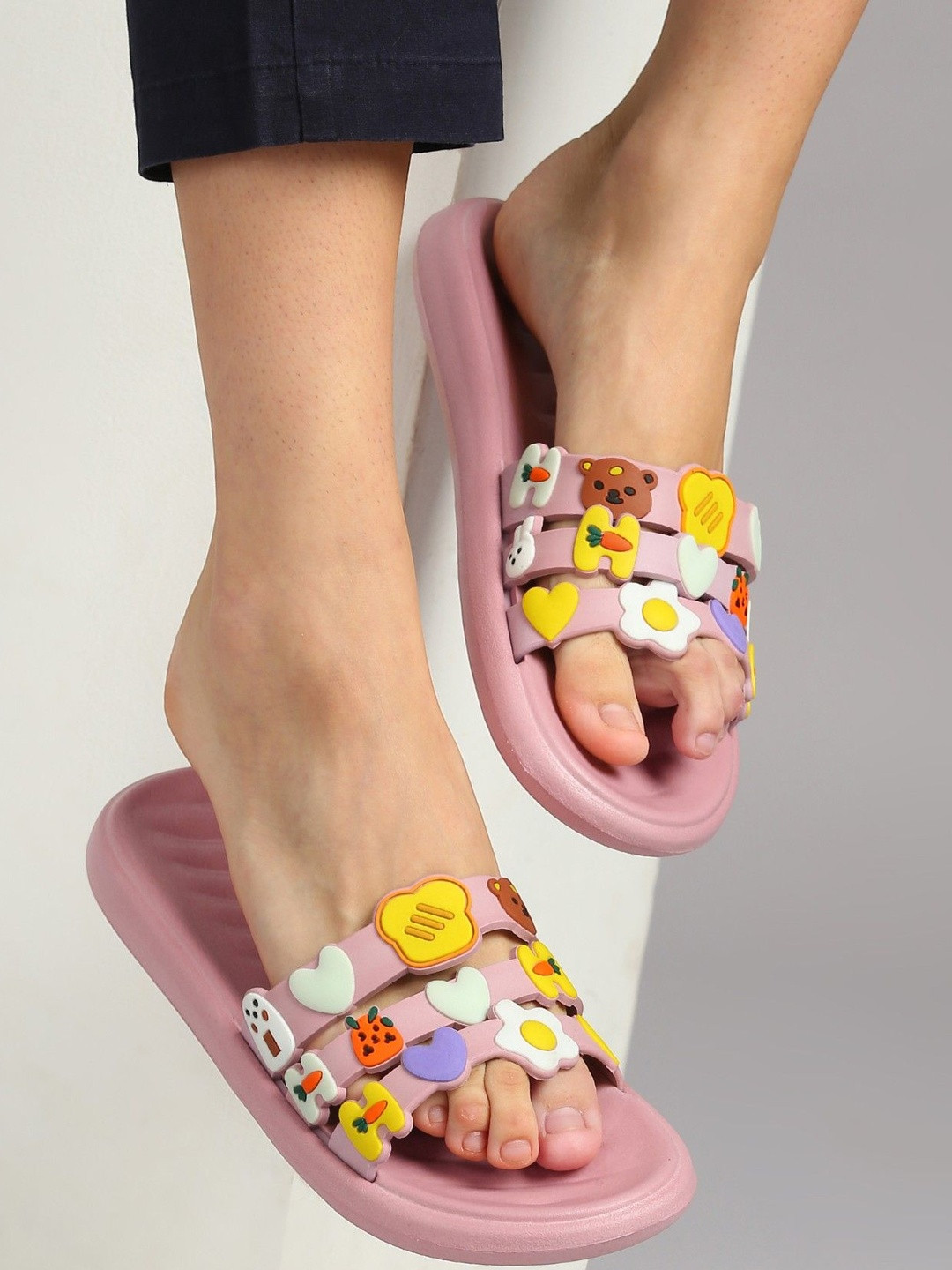 Slipover Women Printed Sliders