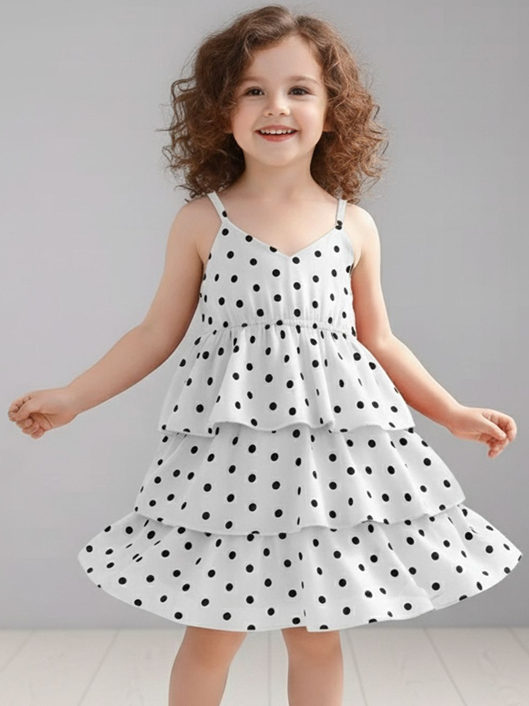 BAESD Polka Dot Print Fit & Flare Dress