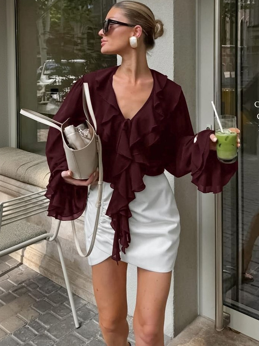 LULU & SKY Ruffles Net Top