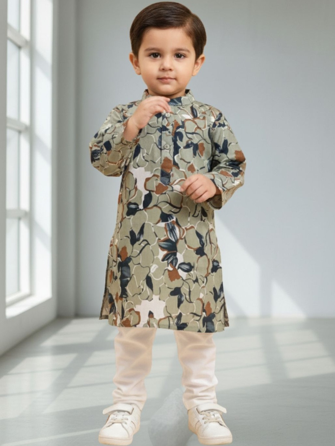 Sethukrishna Boys Printed Indie Prints Kurta