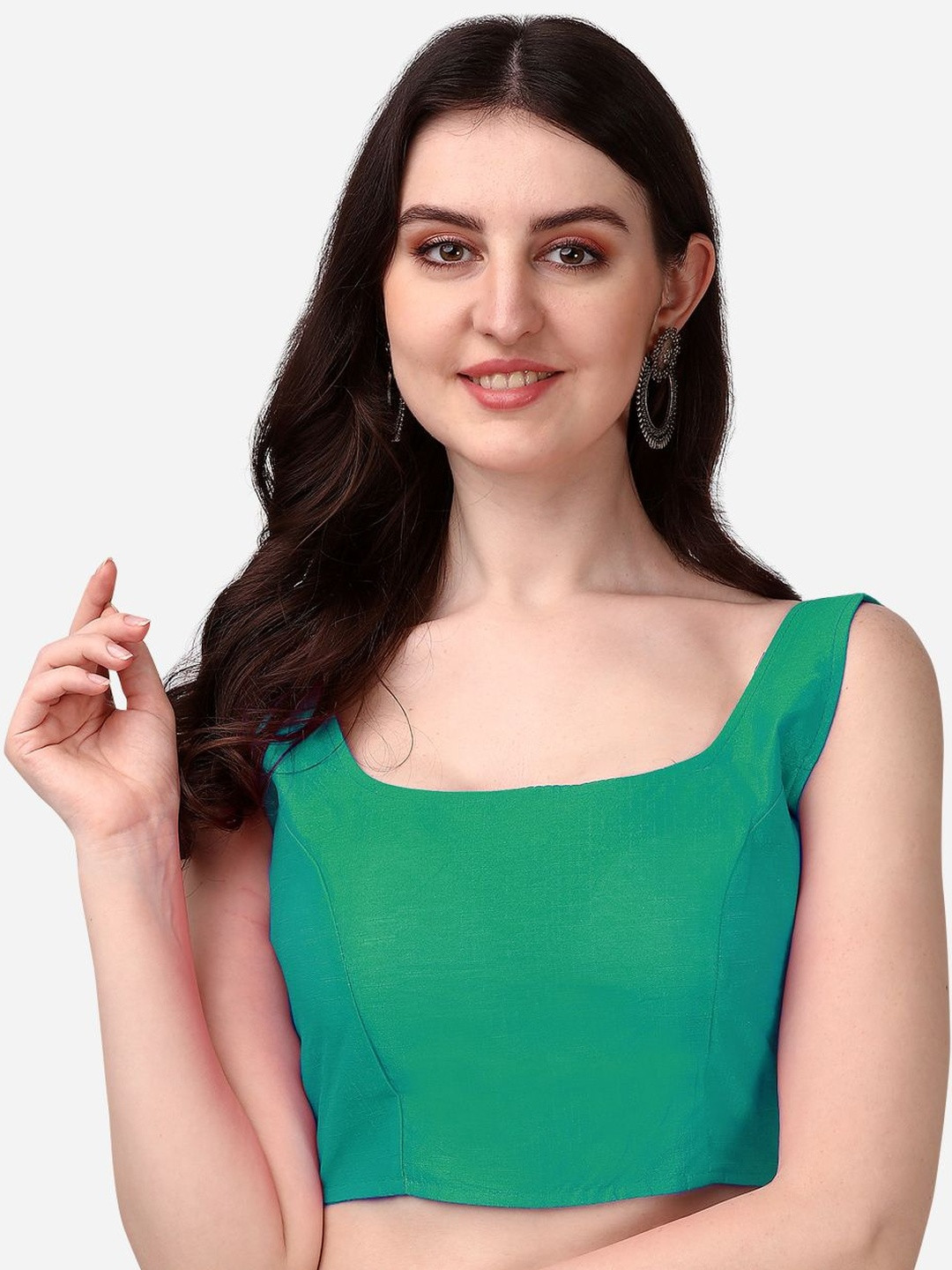 PUJIA MILLS Square Neck Saree Blouse