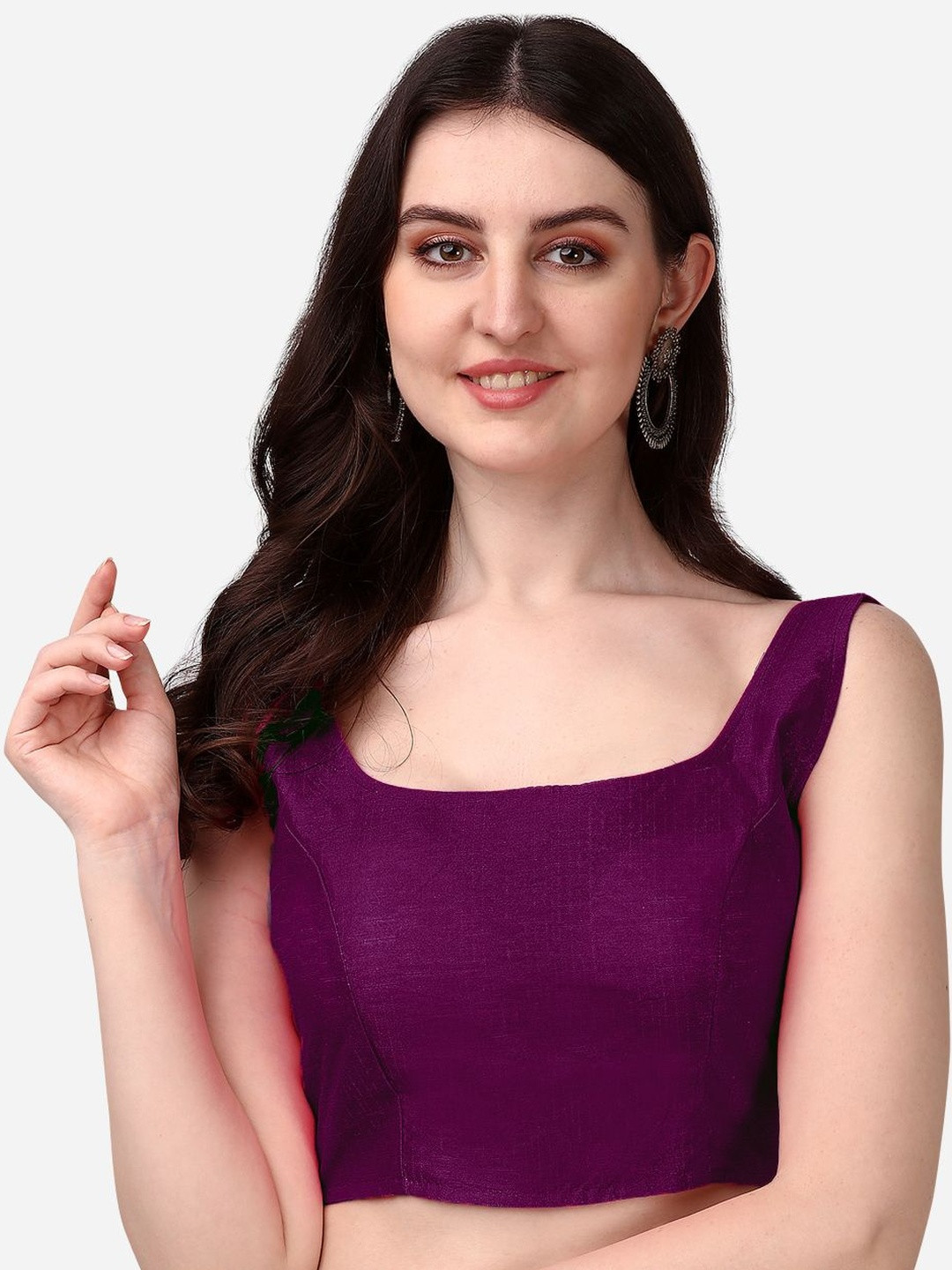 PUJIA MILLS Square Neck Saree Blouse