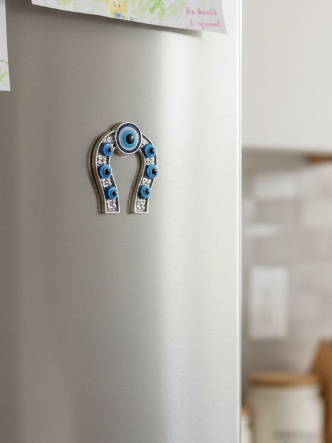 BLUE BEADS Blue Evil Eye Decorative Fridge Magnet