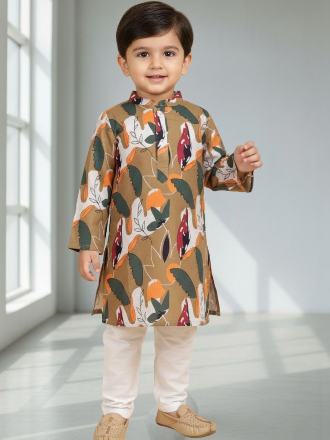 Sethukrishna Boys Printed Indie Prints Kurta