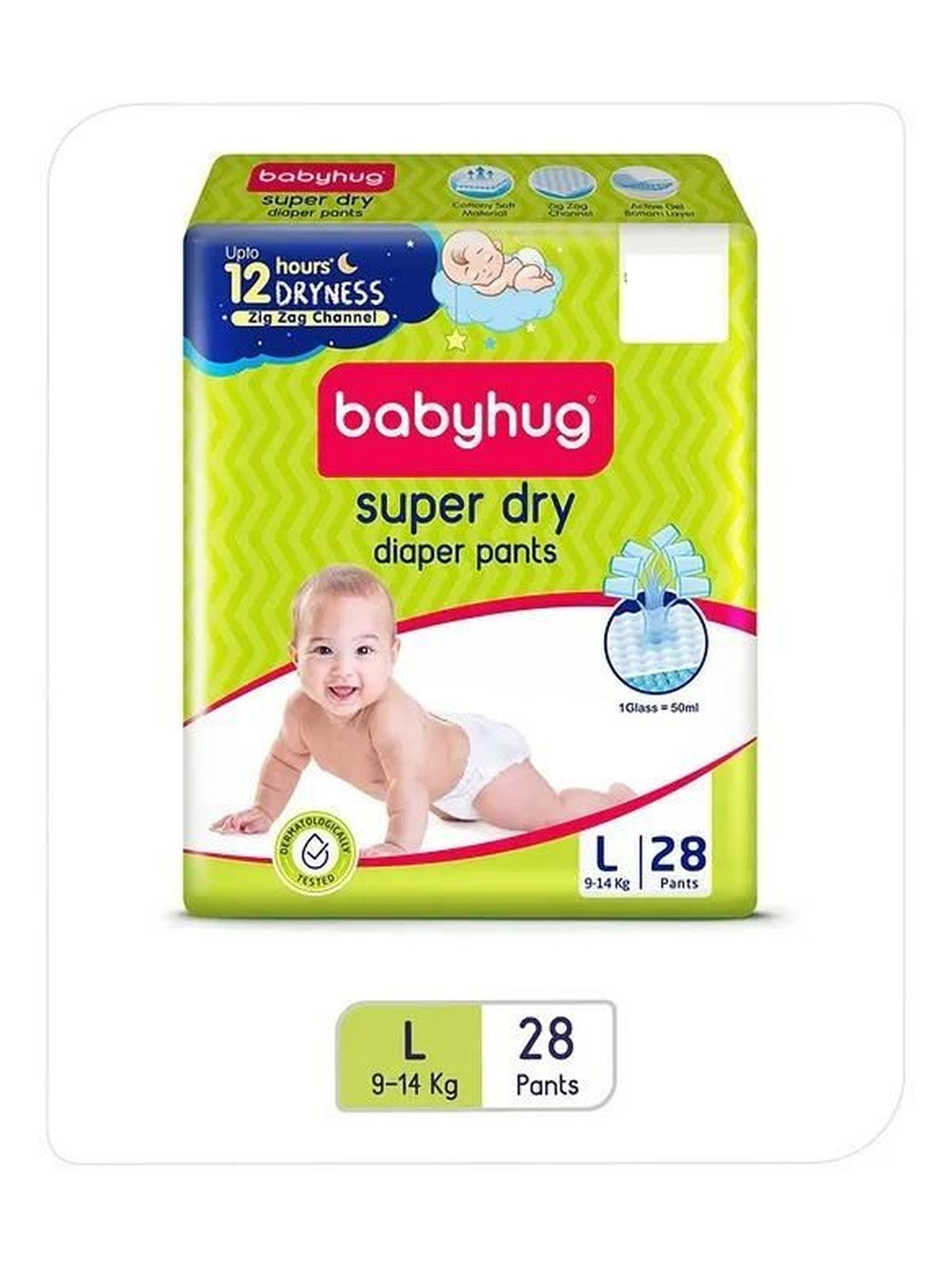 Babyhug Super Dry Diaper Pant - L- 28 Pieces