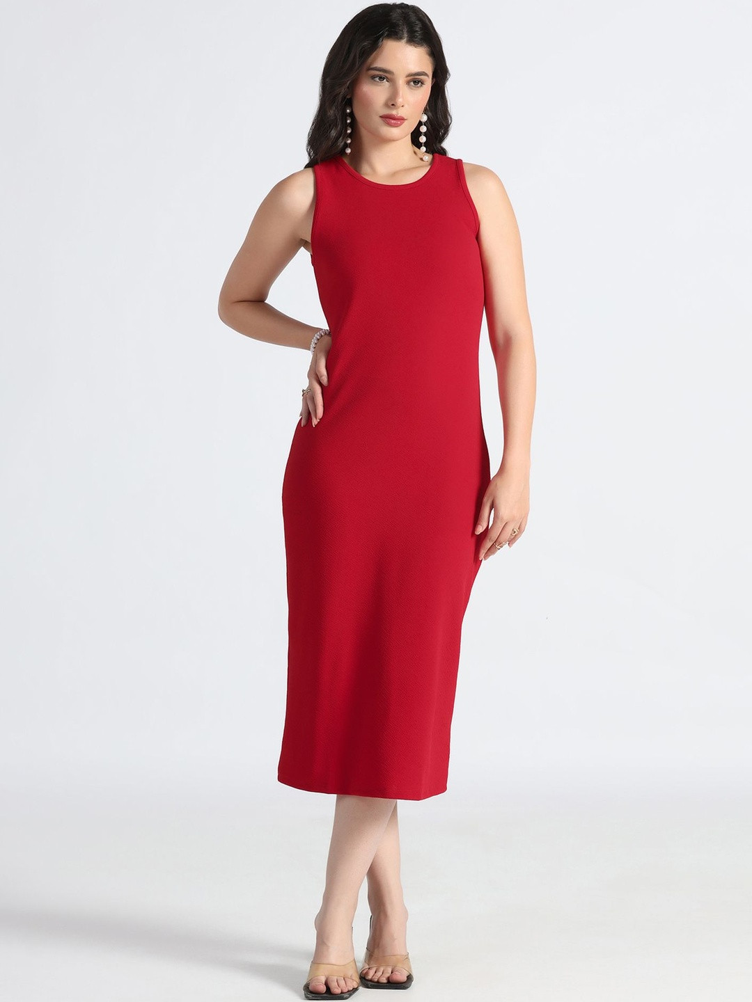 Selvia Edge Sheath Midi Dress