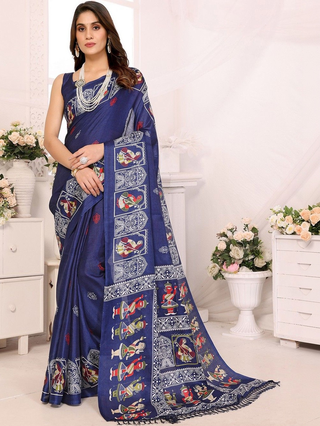 JANOI Ethnic Motifs Art Silk Saree
