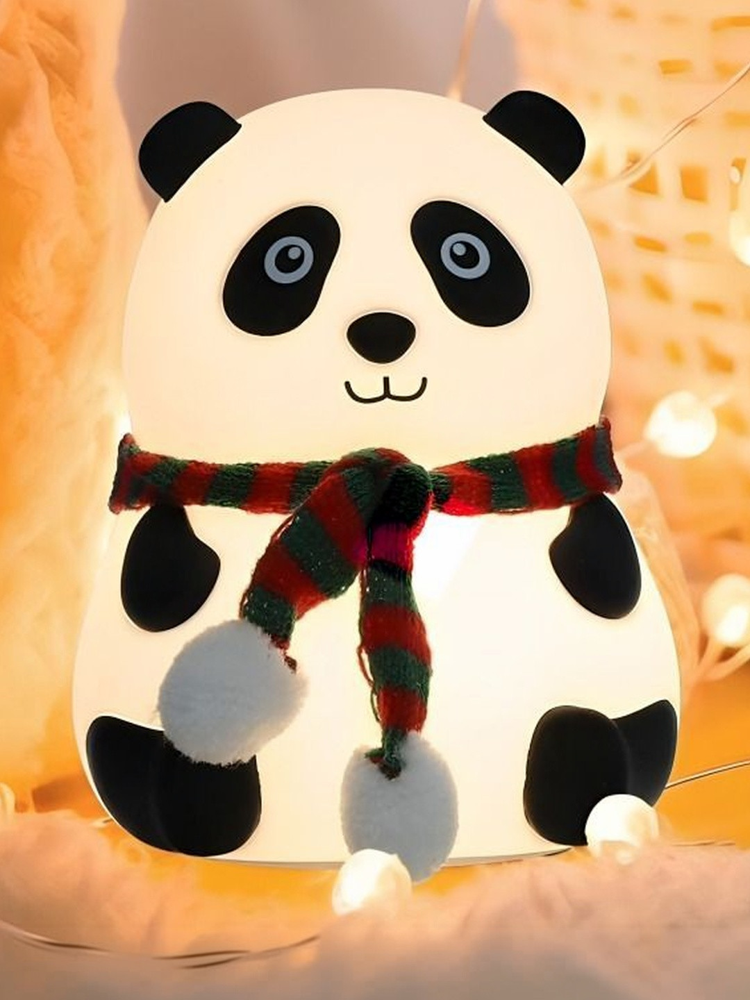 FINARO Panda Silicone Night Light- Color Changing Cute Lamp With Touch Sensor Control