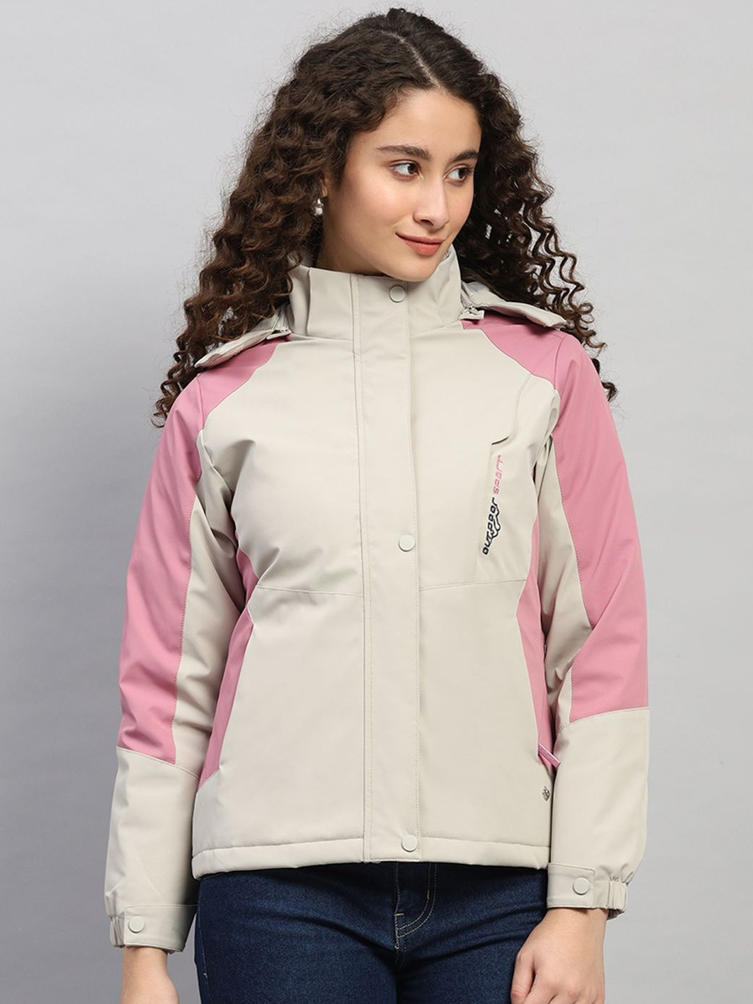 Monte Carlo Women Colourblocked Lightweight Outdoor Sporty Jacket