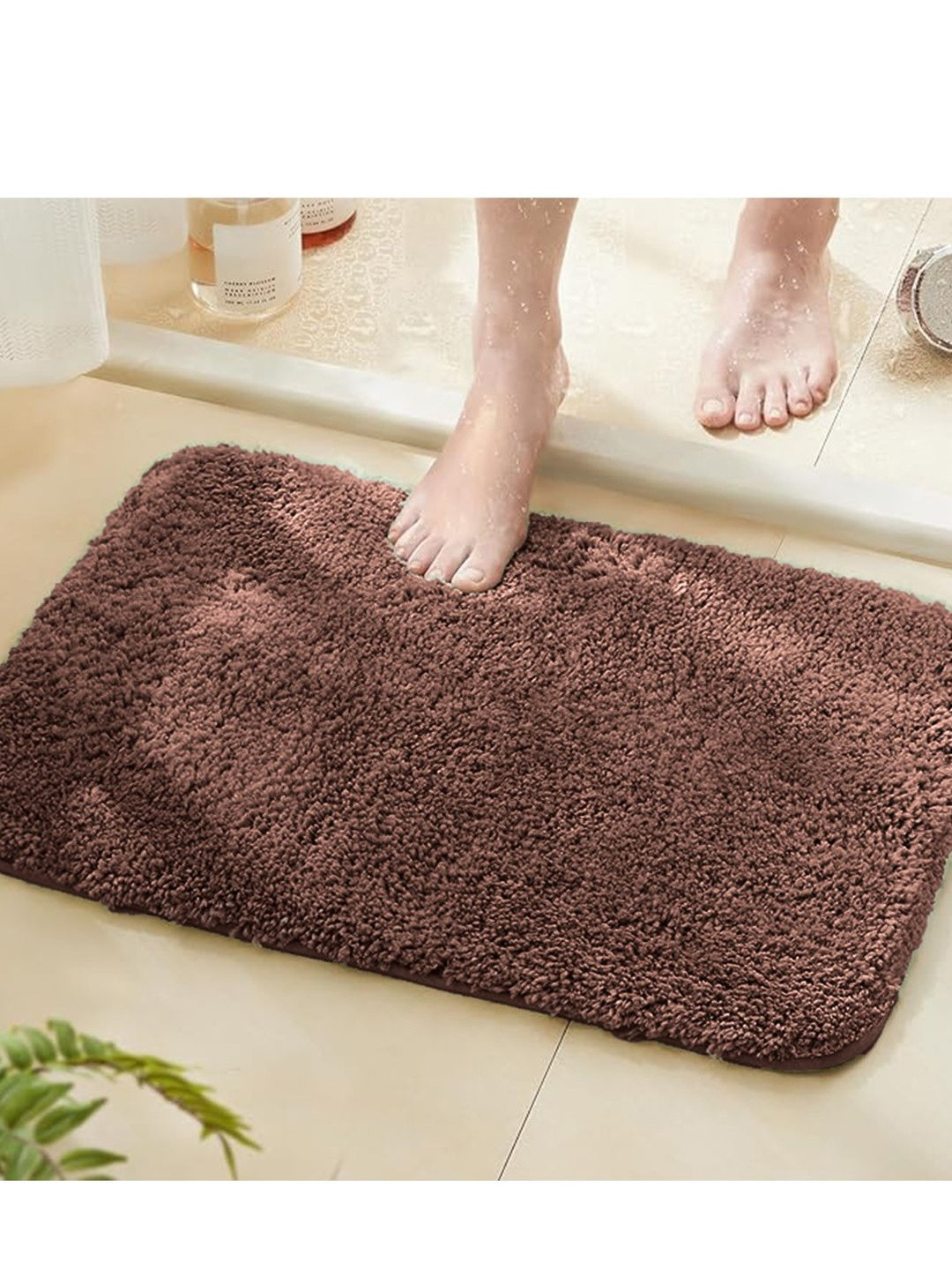 MAXOSHINE Brown Anti-Skid Doormat