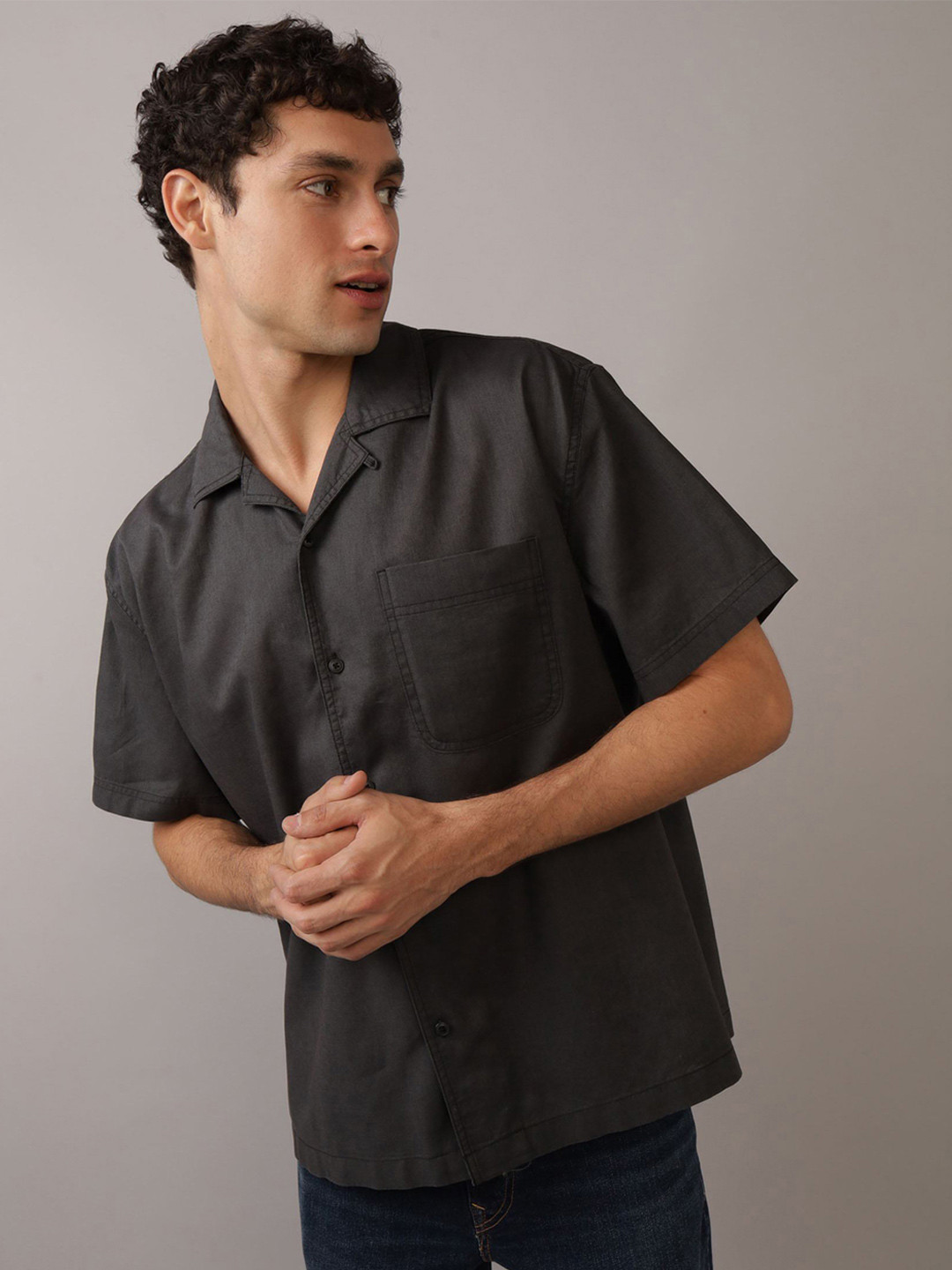 AMERICAN EAGLE OUTFITTERS Men Relaxed Fit Button-Up Casual Shirt