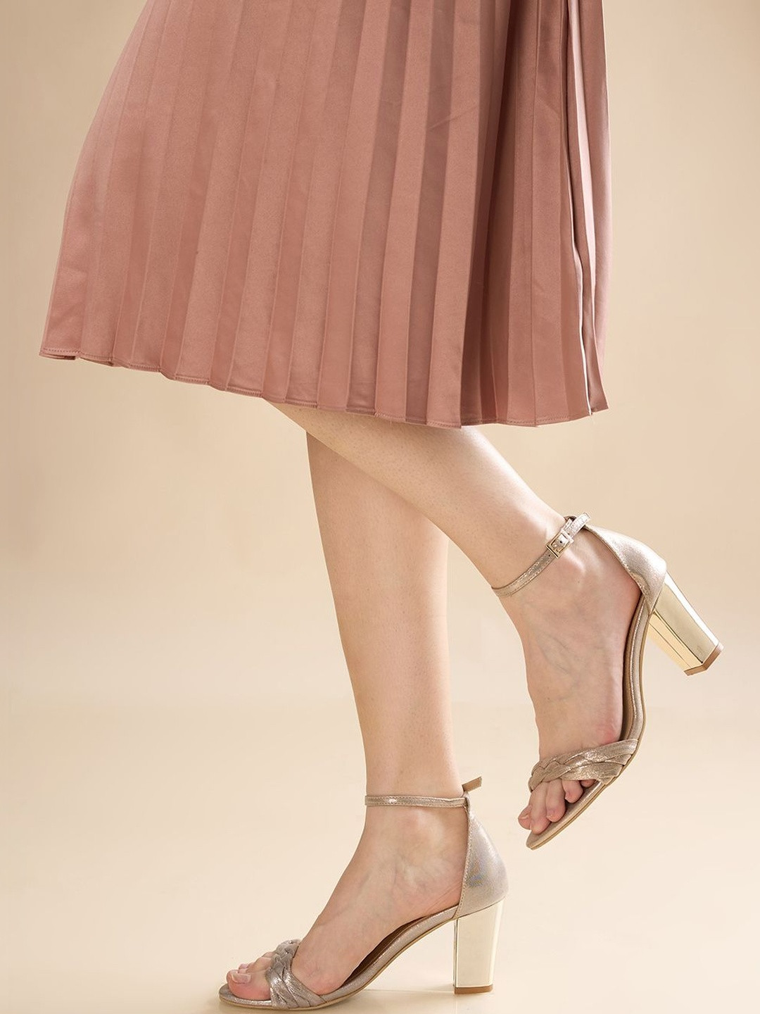 Rocia Textured Party Block Sandals
