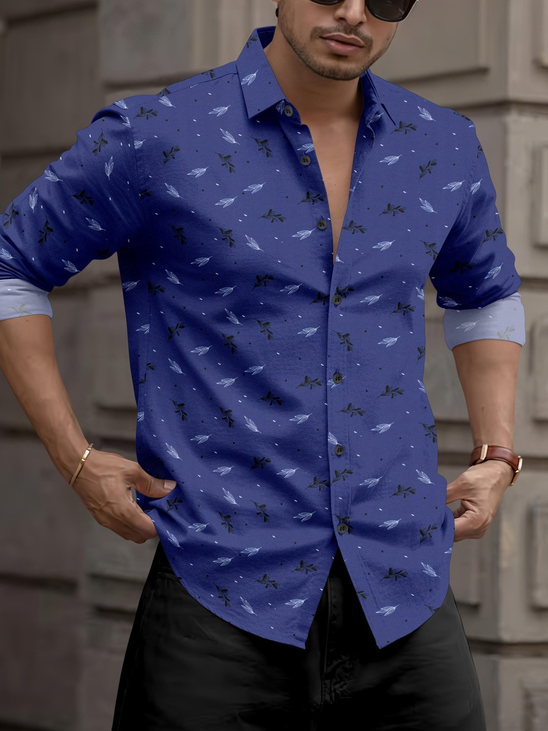 SANBROS Men Comfort Floral Printed Casual Shirt