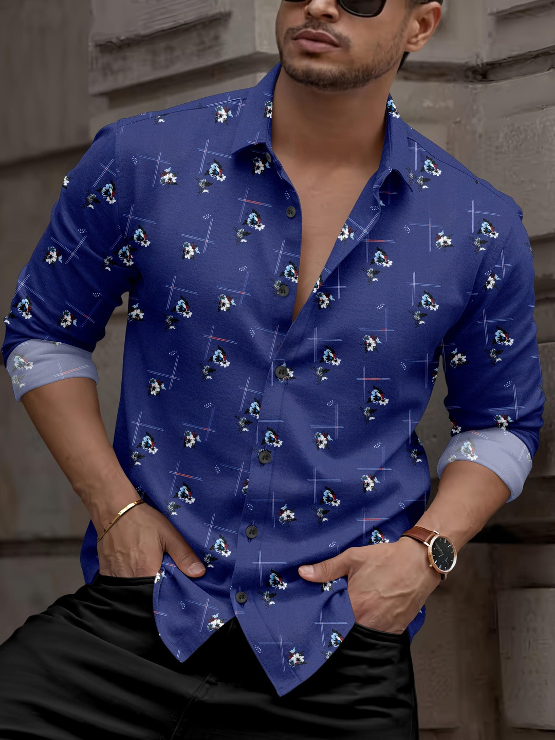 SANBROS Men Comfort Floral Printed Casual Shirt