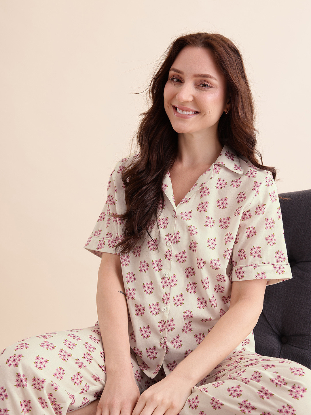 ETC X fwd Women Floral Printed Night suit