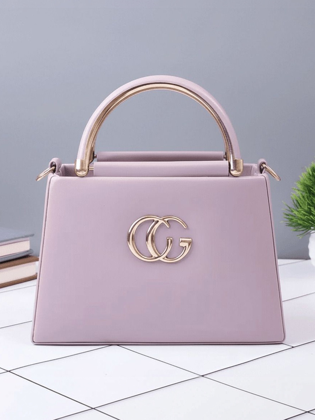 ROSS BROWN PU Structured Handheld Bag