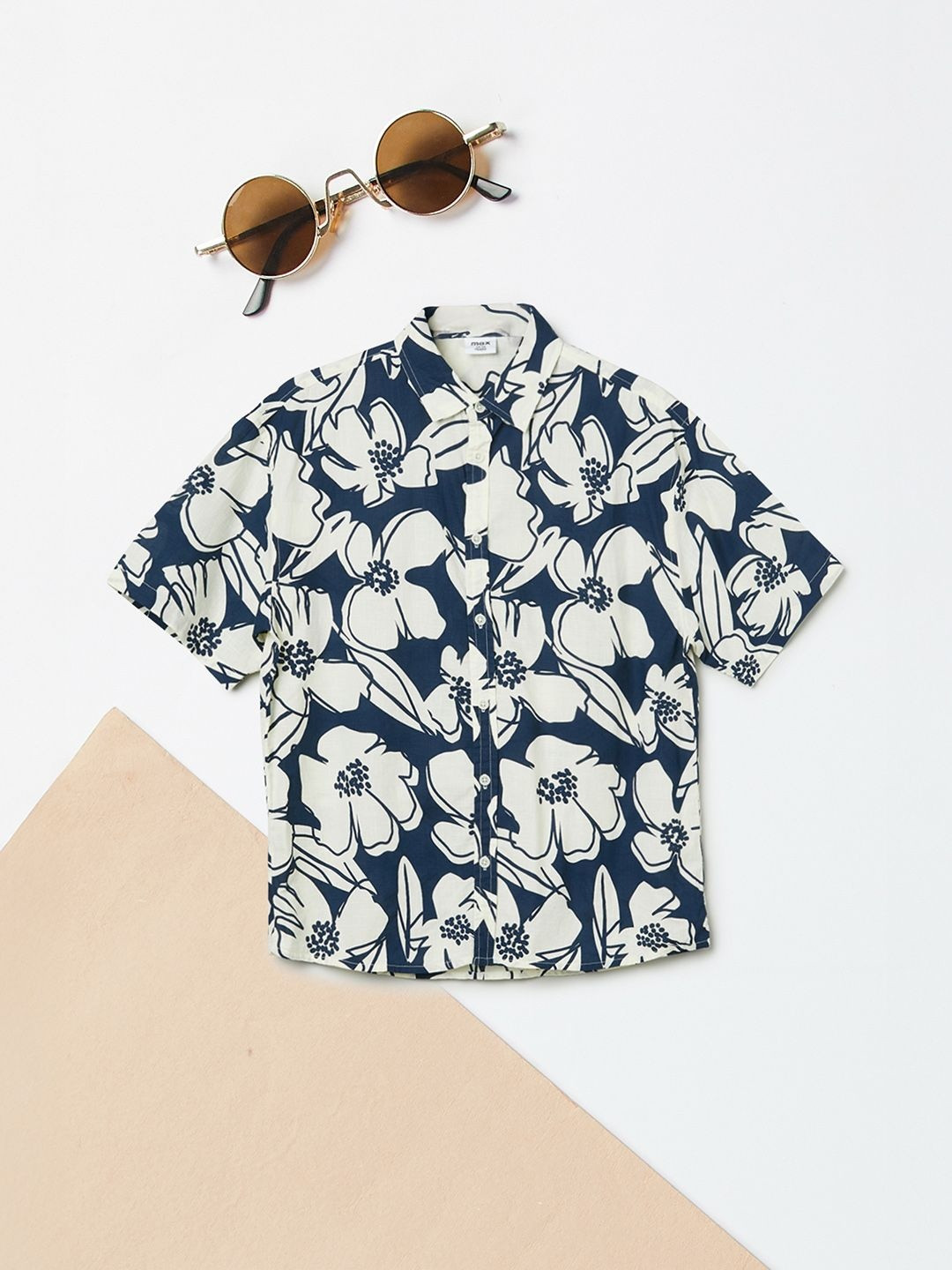 max Boys Floral Printed Casual Shirt