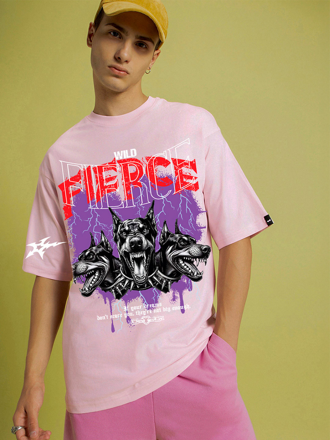 Bewakoof Men Graphic Printed Round Neck Cotton Oversized T-shirt