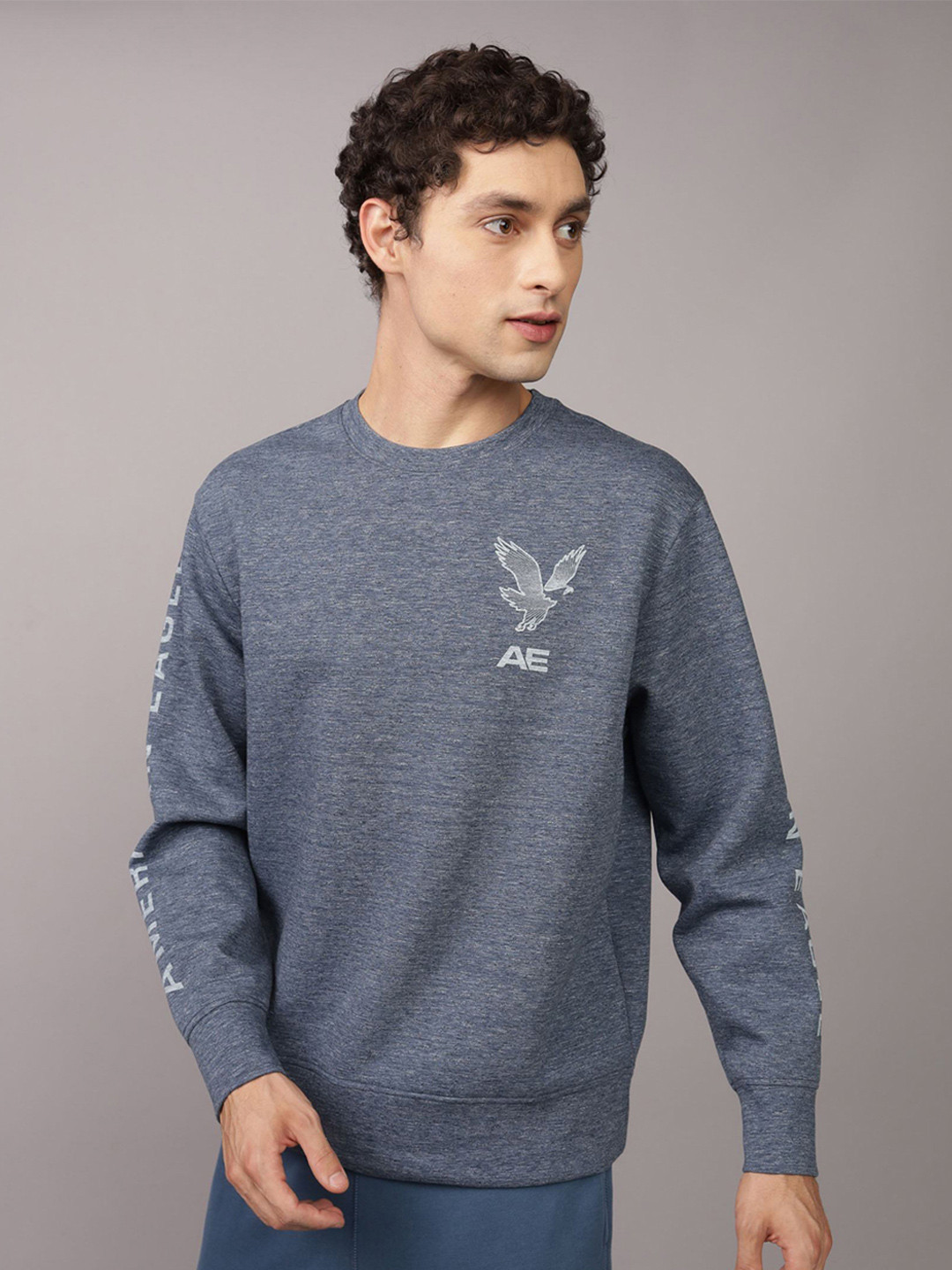 AMERICAN EAGLE OUTFITTERS Men Typography Printed Round NeckT-shirt